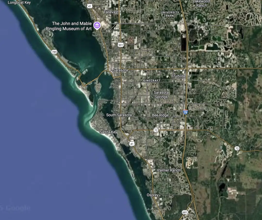 Sarasota Service Area Map