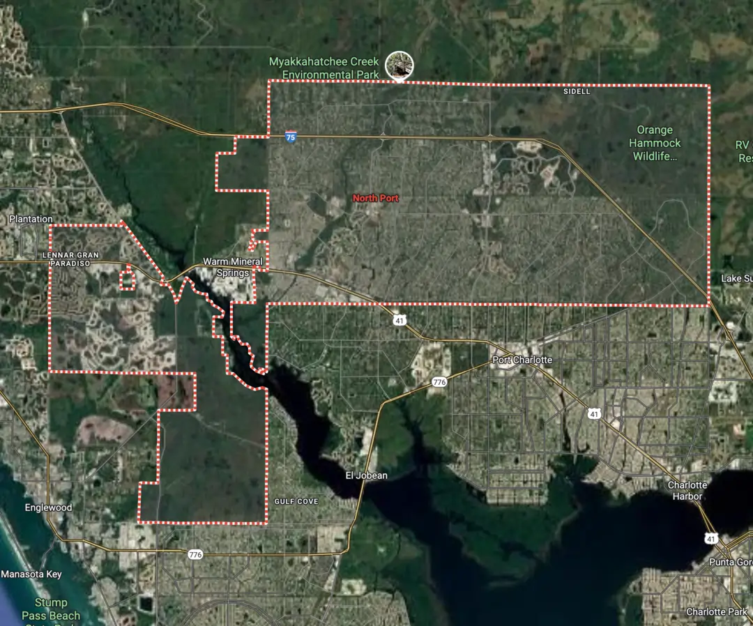 North Port Service Area Map