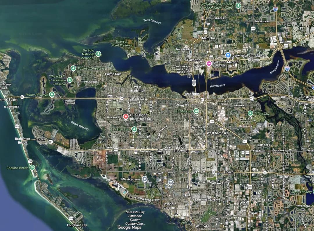 Bradenton Service Area Map